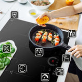 KKT KOLBE | Autarkes Herdset | 60cm Einbaubackofen EB8017ED | 59cm Induktionskochfeld IH85904FZ | Katalyse | Pizzafunktion | Grill | Umluft | Heißluft | Timer | SET8017IH594FZ