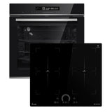 KKT KOLBE | Autarkes Herdset | 60cm Einbaubackofen EB8017ED | 59cm Induktionskochfeld IH85904FZ | Katalyse | Pizzafunktion | Grill | Umluft | Heißluft | Timer | SET8017IH594FZ