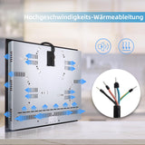 WEHIMO Glaskeramikkochfeld, Glaskeramikkochfeld 4 platten, 59cm, 6000W, 4 Kochzonen (1800W*2+1200W*2), 9 Heizstufen, Berührungssteuerung, Kindersicherung, 1-99min Timer, Geeignet für Alle Töpfe