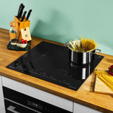 Induktionskochfeld 60 cm | Autark | 7,4 kW | 4 Zonen | 9 Stufen | Rahmenlos | Schnellaufheizung | BBQ-Funktion | Touch Slider | Smart WiFi App WLAN | IND5901HC
