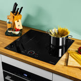 KKT KOLBE | Autarkes Herdset | 60cm Einbaubackofen EB8017ED | 59cm Induktionskochfeld IH85904FZ | Katalyse | Pizzafunktion | Grill | Umluft | Heißluft | Timer | SET8017IH594FZ
