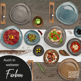 Moritz & Moritz ORGANIC Müslischalen Set 6-teilig Grau, Steingut Bowls im modernen Design, ca. 500 ml Füllmenge, einzigartiger Farbverlauf, robust und spülmaschinengeeignet