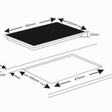 K&H Induktionskochfeld 90-IN-9400FLX [5 ZONEN] - Induktionskochplatte - Induktionsherdplatte Sensor Touch Steuerung - Kochfeld Induktion - Autark zum Einbau - 90CM - 9400 Watt - 17 Leistungsstufen